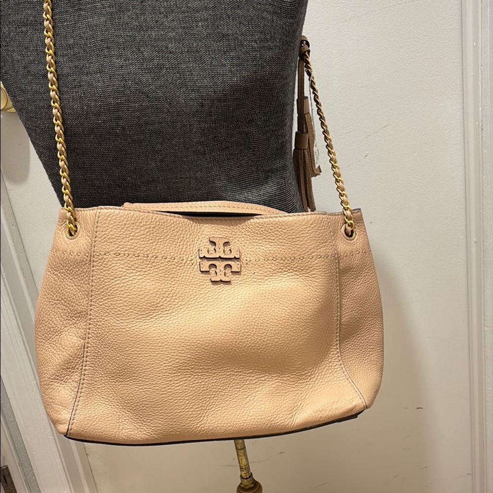 Tory Burch Tan Leather Shoulder Bag